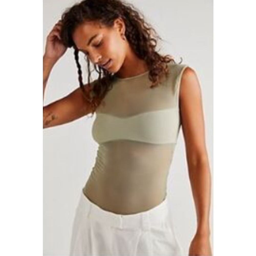 NWT Free People Intimately Mesh Bodysuit Size Medium/Large
